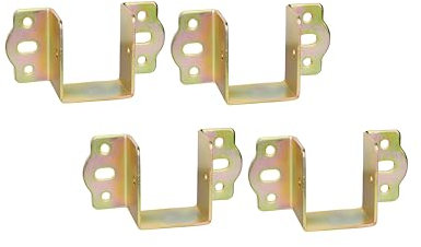 LIKERAINY Supporto Centrale Connettore per Mobili Gancio per Travetti in Legno Larghezza 40 mm Connettori da Letto Raccordi a Sospensione Ganci di Fissaggio per Giroletto 4 pezzi