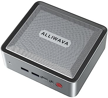 ALLIWAVA U58 Mini PC AMD Ryzen 7 5800U (8C/16T, jusqu'à 4,4 GHz), Mini Ordinateur de Bureau 32 Go DDR4 512 Go SSD, 8core 2000 MHz Graphics Micro Office PC Soutien 4K vidéo BT5.2 WiFi 6E