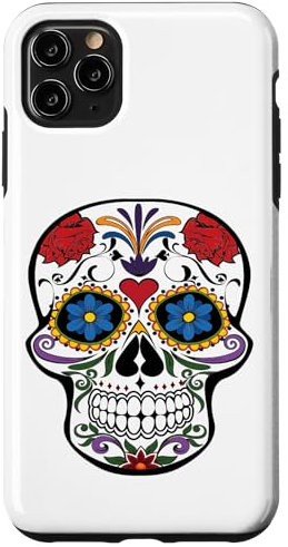 iPhone 11 Pro Max Skull and Roses Halloween Case
