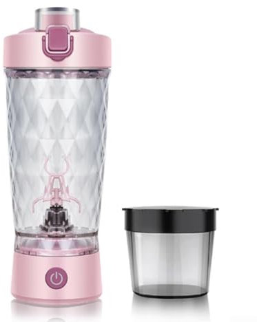 SPORTARC Comodo shaker elettrico per proteine con ricarica USB per una preparazione agitata fluida, portatile e facile da pulire (rosa)