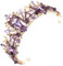 Ipetboom 1 Pc Di Cristallo Viola Fasce Di Strass Per Le Donne Accessori Per Crocchia Di Diadema Per Da Sposa Decorazioni Per Donne Lilla Di Cristallo