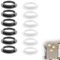 Bisienya 12 Pcs Lampshade Reducer Ring Lamp Shade Reducer Ring Light Shade Adapter Ring Plastic Light Cap Suitable for Table Lamps, Pendant Lamp Base Collars and Replacements (Black/White)