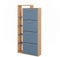 Vicco Schuhkipper Orlando, Goldkraft Eiche/Blau, 80 x 166.1 cm mit 4 Fächern
