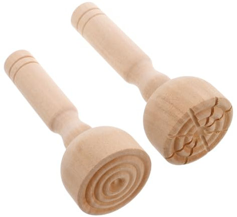 Milisten 2 Stücke Ton Stempel Holz Stempel Töpfer Stempel Für Ton Holz Stempel Hellbraun