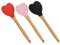 GLEAVI 3 Piezas espátula de crema cucharas de cocina para cocinar Herramientas para hornear utensilios de wok cucharas de goma para cocinar espátula para hornear Madera