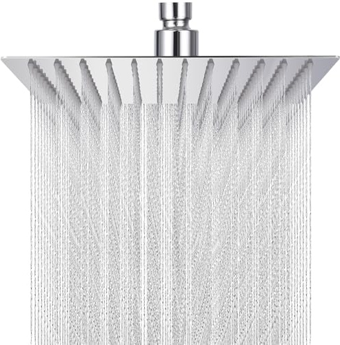 TIDEVAN Regendusche Duschkopf 12 Zoll(30cm) Quadratischer Duschkopf Regenduschkopf aus Edelstahl 304 Kopfbrause Dusche 360° Verstellbar Duschkopf Regendusche mit Selbstreinigenden Anti-Kalk-Düsen