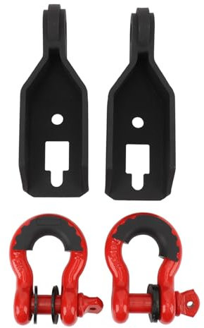 Pair of Front Tow Hook Shackle Mount Kit with 3/4 Inch D Rings for F Series 2009 to 2023, Tow Hook Shackle Bracket, Front Recovery Points