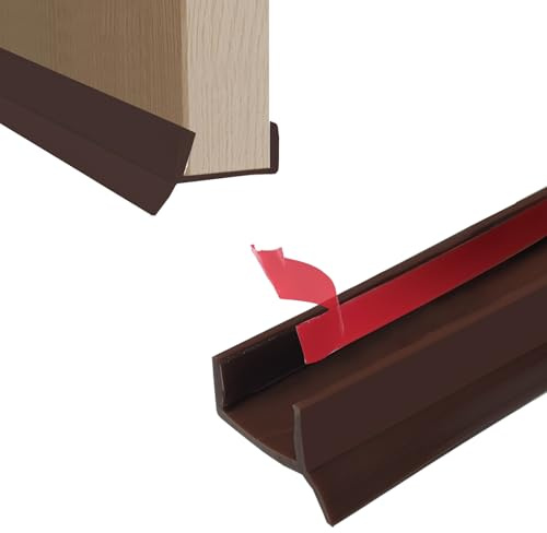 MeYuxg 5M Joint Plinthe Cuisine Profil D’étanchéité pour Socle Cuisine pour Plinthe de 15mm 16mm 17mm,Étanche Grande élasticité en Caoutchouc Silicone pour Bas de Plinthe Sous Placard(Marron)