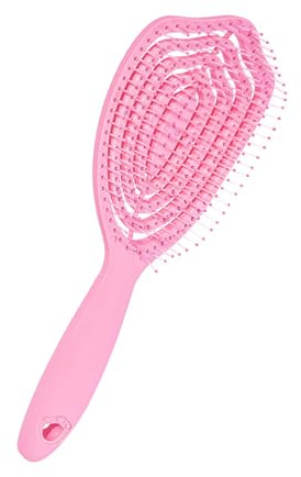 Reisefreundliche, gebogene Entwirrungsbürste, schützt Borsten, Haarkamm, modische Hohl-Haarbürste für Damen und Herren, antistatische Haarbürste