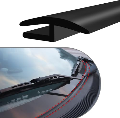 Upgraded Wiper Rubber Strip,1.8M/6Ft Car Front Windshield Window Seal Strip Moulding Trim,H-Shape Rubber Seals,Waterproof&Soundproof Weather Seal Stripping,Cuttable Car Window Seals for Most Vehicles
