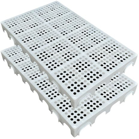 2 Pcs Paint Holder Tray, Plastic Grate, Hollowed Out Design, Effectively Filters Water and Prevents Slipping, Increased Base(White,60x100x10CM/24x39x4IN)