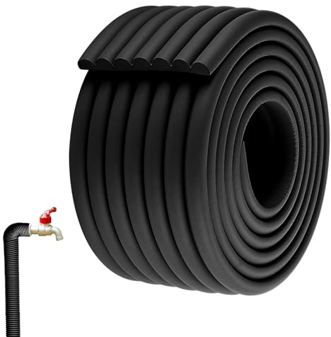 8 cm x 5 m d'isolation de tuyaux extérieurs en mousse, isolation des tuyaux de chauffage, protection autocollante pour tuyaux, matériaux d'isolation thermique et acoustique, pour conduites d'eau