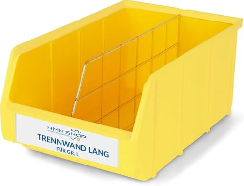 HMH 10x Trennwand Trennsteg LÄNGS für Stapelboxen der Größe L (335x209x152)