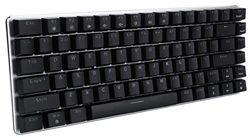 BONKZEBU RGB Mechanische Gaming-Tastatur AK33 Blau/Schwarz Schalter 82-Tasten N-Taste Flip Professioneller Steuerchip für 10/8/7 (Blauer Schalter)