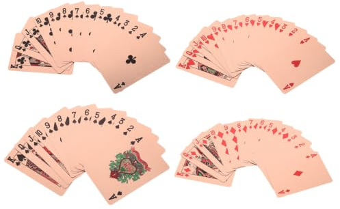 IMUSINICE Poker Spielkarten aus Kunststoff 1 Satz Leichte Tragbare Karten für Zuhause und Riegel als Professionelles Poker Zubehör