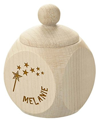 polar-effekt Milchzahndose personalisiert aus Ahornholz, mit Sternen | Kleine Zahndose für erste Erinnerungen: ein persönliches Kindergeschenk zur Einschulung oder zum ersten Wackelzahn.