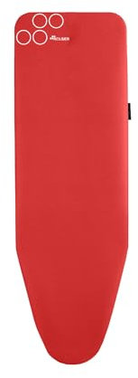 Rolser Funda 100% Algodón para Tabla de Planchar K-UNO - Talla M 125x44 cm - Cotó Rojo