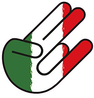 1 x Aufkleber Italy Shocker Hand Italien Italia Flagge Tuning Sticker Auto