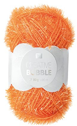 Rico Creative Bubble 50g Stricken Wolle Strick Schwäme häckeln Orange Orange
