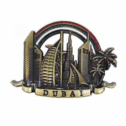 Dubai United Arabische Emirate 3D Metall Kühlschrankmagnet Souvenir Geschenkkollektion Home Küche Dekoration Magnetaufkleber Dubai Kühlschrankmagnet