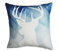 FAB HAB Indoor/Outdoor Kissen - Wurfkissen - recyceltes Polyester – fleckenresistent, maschinenwaschbar - mit Füllung - Terrasse, Wohnzimmer, Veranda, Balkon – Prism Deer Blau (51 x 51)