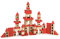 Miniland 94050 Märchenschloss aus Holz, Stacking Castle, 100 Teile