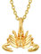 GoldChic Jewelry Womens Gold Scorpio Pendant Necklace, 12 Constellation Horoscope Jewellery Sco Star Sign Gifts