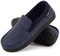 LongBay Herren Memory Foam Mokassin Hausschuhe Plüsch Fleece Haus Slipper in Indoor Outdoor Schuhe
