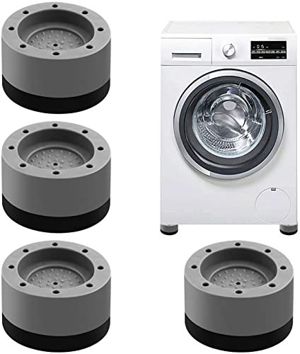 Almohadilla de Goma para Lavadoras 4 PCS,Soporte de Goma Antivibración,Amortiguador de vibraciones universal,Almohadillas para pies de lavadora,Pies para lavadora,Almohadilla de Goma antivibración