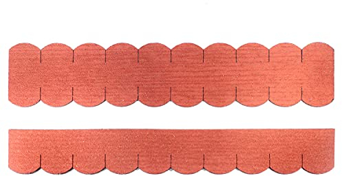 2 Sets Dachschindeln Rund (41 mm) rot 0,70 m² Manufaktur Martinshof Schindelstreifen, Biberschwanz, Dachdeckung, Vogelhaus, Insektenhotel, Schindeln