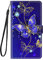 Coque Cuir pour Xiaomi Redmi Note 10 4G / Note 10S Étui à Rabat Motif Dessin pour Filles Femmes, Portefeuille Housse avec Case 360 Degrés Silicone Antichoc Protection Cover Cuir - Papillon Violet