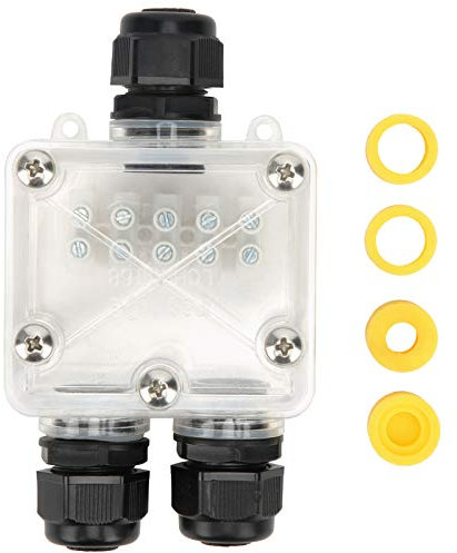 Fafeicy Boîte de Jonction 24A/450V, Boîte à Bornes à 3 voies, Connecteur de Câble de Distribution Terminal Étanche IP68, Dispositif De Protection Du Micro-Ordinateur