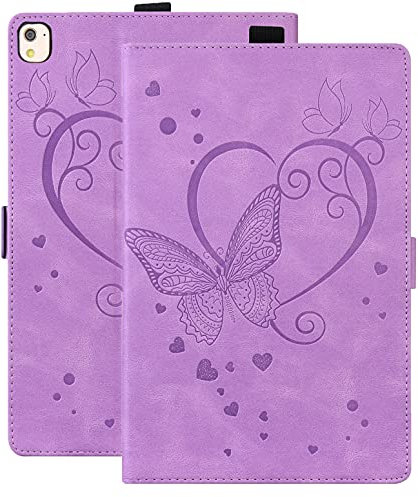 Rosbtib Coque pour iPad 9ème/8ème/7ème Génération 10,2 Pouces 2021/2020/2019 Doux PU Cuir Cover Case Stand Etui Flip Housse avec Fonction Veille/Réveil Automatique pour iPad 7/8/9 10,2 Pouces, Mauve