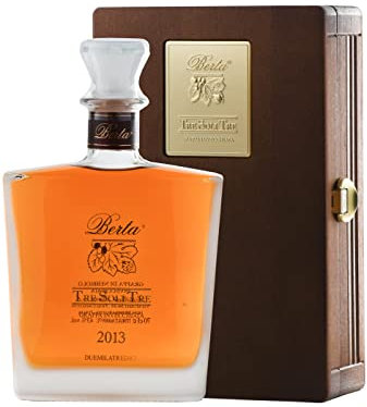 Grappa Tre Soli Tre di Nebbiolo in Scatola in Legno Idea Regalo 700 ml - Berta