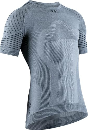 X-Bionic Invent 4.0 - Maglia Termica Uomo Manica Corta a Compressione - Alte Prestazioni per Running, Sci, Ciclismo, Fitness e Sport Invernali, Grigio, S