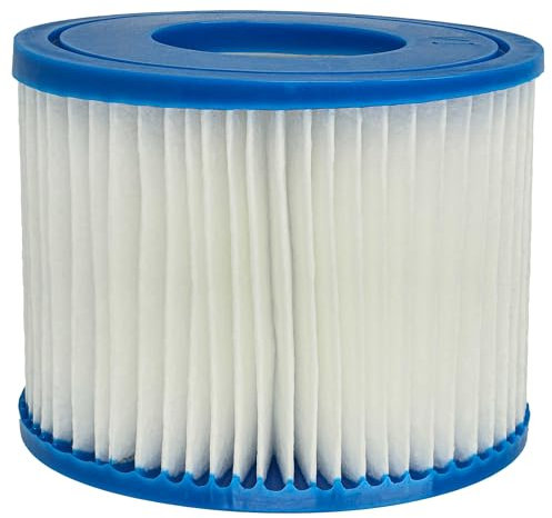 vhbw Filterkartusche Typ VI kompatibel mit Bestway Lay-Z-Spa Hawaii, Monaco, Miami Pool - Ersatzfilter Blau Weiß