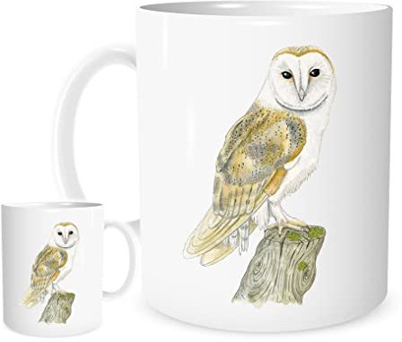 Stoneys Badges A Barn Owl. 11oz Ceramic Mug for Tea or Coffee