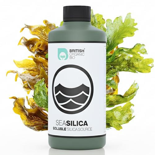 Sea-Silica - Seaweed Co-Extracted Silica Concentrate for Soil, Coco and Containers | Converts to Mono-Silicic Acid | Supports Stronger Leaves and Stems | Concentrated Liquid Formula