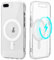 Yoedge Clear Magnetic Case for iPhone 8 Plus/7 Plus with Built-in Magnets Compatible with MagSafe Charging 5.5 inch, Ultra Slim PC + TPU Silicone Protective Shockproof Bumper Cover, Transparent