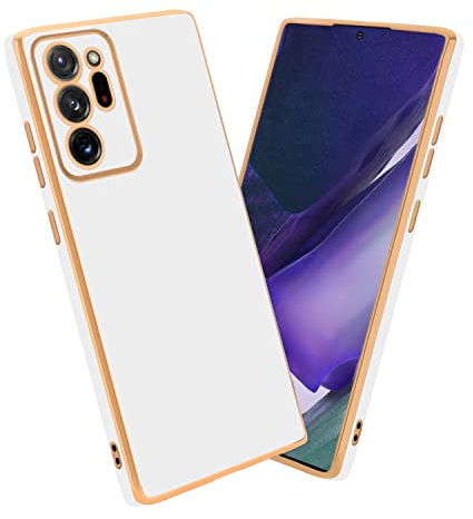 Cadorabo Hülle kompatibel mit Samsung Galaxy NOTE 20 ULTRA Schutzhülle TPU Silikon Case Liquid Design mit Kameraschutz Slim Kratzfest Gummi mit Rundumschutz Case Hülle für Galaxy NOTE 20 ULTRA in Weiß