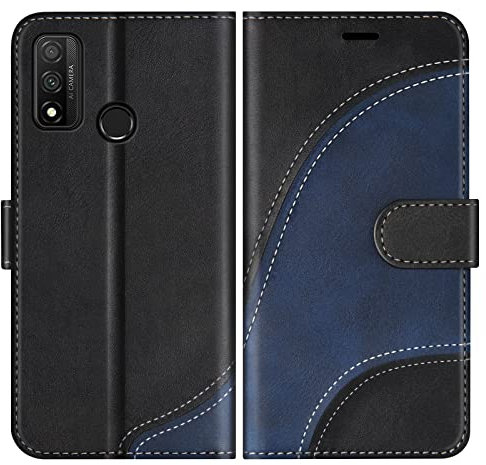 BoxTii Cover per Huawei P Smart 2020, Custodia in PU Pelle Portafoglio per Huawei P Smart 2020, Magnetica Cover a Libro con Slot per Schede, Nero
