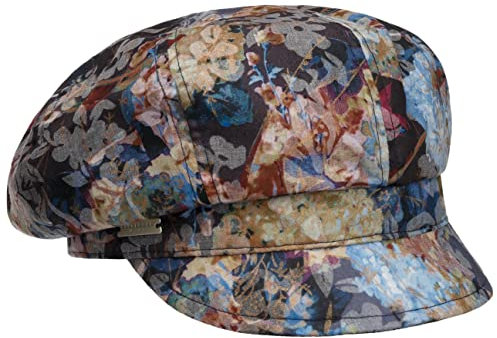 Seeberger Tivena Flower Ballonmütze Schirmmütze Schildmütze Baker-Boy-Mütze (One Size - blau)