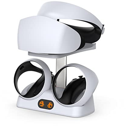 Controller Ladestation, Kühlungs Ladestation, Ladestation kompatibel mit Playstation VR 2, Controller Ladestation mit LED-Anzeige (Lampor på displayen)