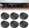 KITERI Furniture Castor Cups, 6 Pcs Anti-Sliding Rubber Feet Protector Pads Bed Furniture Stopper Office Chair Wheel Stoppers Floor Protector Castor Cups for All Floors & Wheels, Sofas and Bed, Black