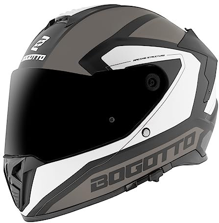 Bogotto FF122 BGT Helm, grau/weiß, M