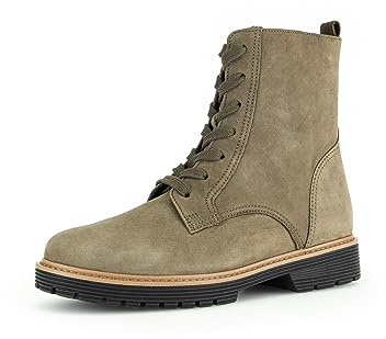 Gabor Damen Schnürstiefeletten, Frauen Stiefeletten,Wechselfußbett,Moderate Mehrweite (G),Kurzstiefel,Oliv (Micro),39 EU / 6 UK