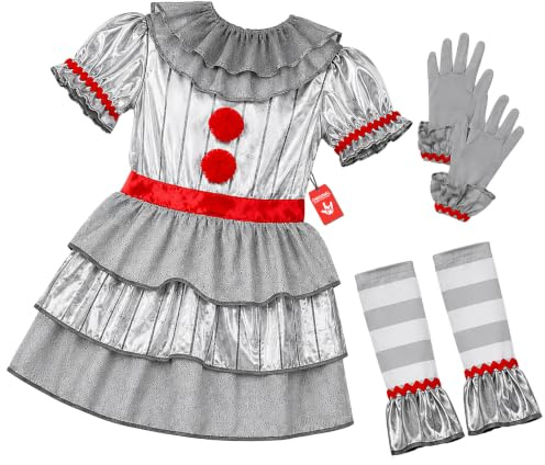 Morph Deguisement Clown Fille, Costume Halloween Fille, S