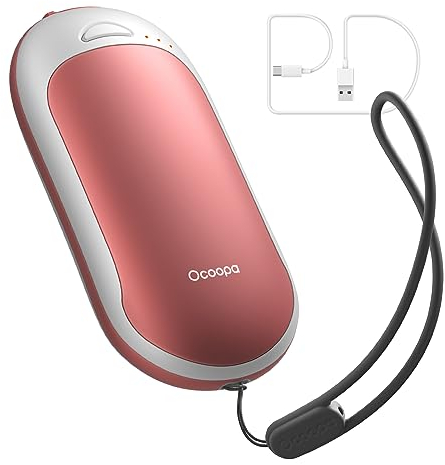 OCOOPA Handwärmer Taschenwärmer, Schnelllade Wiederaufladbarer QC 3.0 & PD, 5000mAh Powerbank, 3 Heizstufen, ideal für Outdoor-Sport, Golf, Camping, warmes Geschenk für Frauen, Männer, HotPal PD