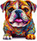 Wooden Puzzles for Adults, 300pcs Bulldog Wooden Jigsaw Puzzles for Adults, Unique Animal Shape Puzzles with Box, 34.5x31.7cm Wooden Puzzle for Family Game and Birthday Gifts