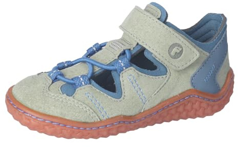 RICOSTA Jungen Kletthalbschuhe Jeff, Kinder Halbschuhe, Weite: MITTEL, waschbar,vegan, Sneaker, Freizeitschuhe, eukalyptus/Petrol (530), 32 EU